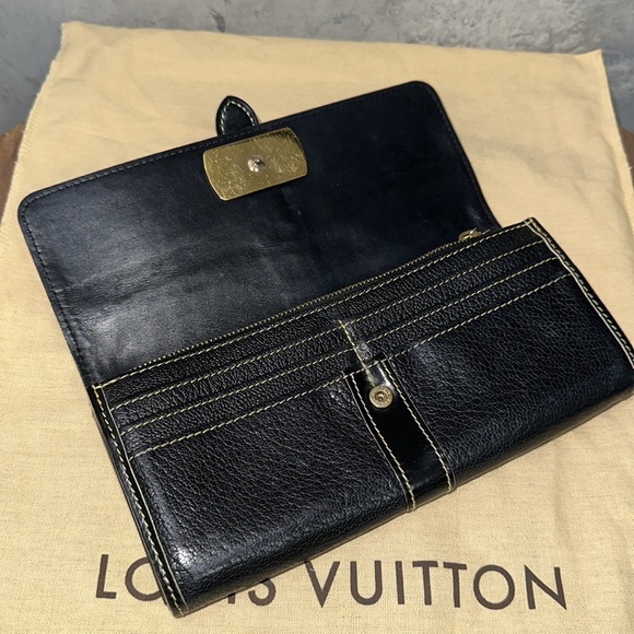 Louis Vuitton noir Suhali leather le favori wallet organizer - Picture 7 of 12